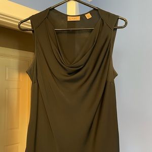 Beautiful Black silk tank top- size large